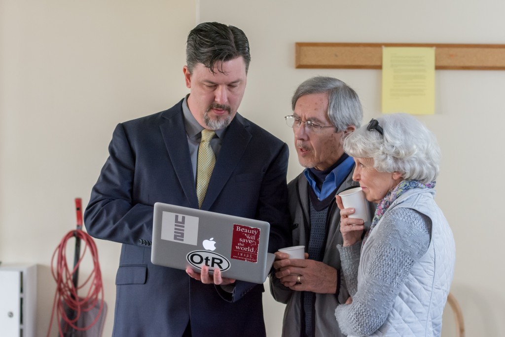 Me looking over my notes with my parents, Larry and Lois Overstreet.